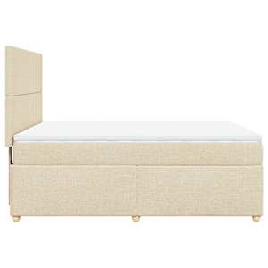 Box spring postel s matrací krémová 160x200 cm textil - obrázek 7