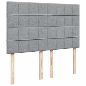 Box spring postel s matrací světle šedá 160 x 200 cm textil - obrázek 9