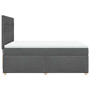 Box spring postel s matrací tmavě šedá 160x200 cm textil - obrázek 7