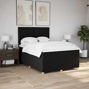 Box spring postel s matrací černá 160x200 cm textil - obrázek 4