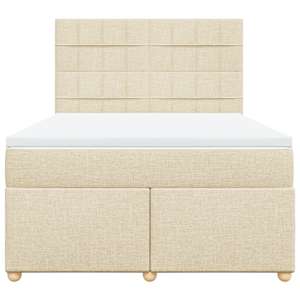 Box spring postel s matrací krémová 160x200 cm textil - obrázek 6