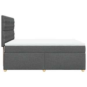 Box spring postel s matrací tmavě šedá 160x200 cm textil - obrázek 7