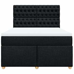 Box spring postel s matrací černá 160x200 cm textil - obrázek 6
