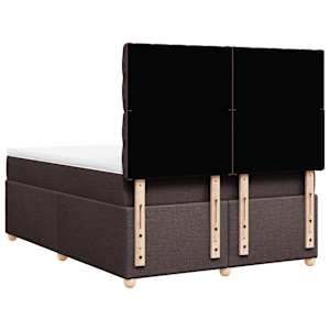 Box spring postel s matrací tmavě hnědá 160x200 cm textil - obrázek 8