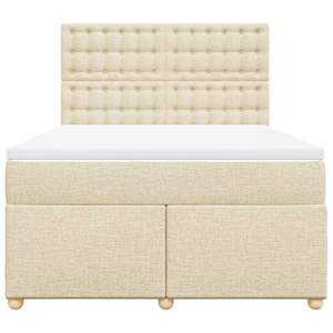Box spring postel s matrací krémová 160x200 cm textil - obrázek 6