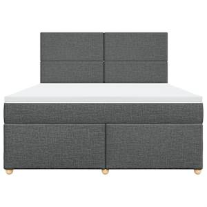 Box spring postel s matrací tmavě šedá 180x200 cm textil - obrázek 6
