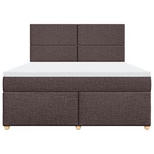 Box spring postel s matrací tmavě hnědá 180x200 cm textil - obrázek 6