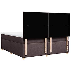 Box spring postel s matrací tmavě hnědá 180x200 cm textil - obrázek 8