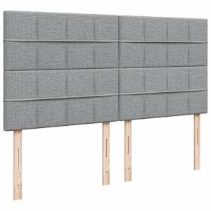 Box spring postel s matrací světle šedá 180 x 200 cm textil - obrázek 9