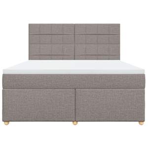 Box spring postel s matrací taupe 180x200 cm textil - obrázek 6