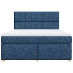 Box spring postel s matrací modrá 180x200 cm textil - obrázek 6