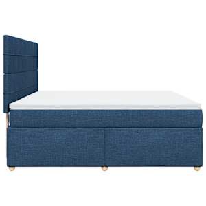 Box spring postel s matrací modrá 180x200 cm textil - obrázek 7