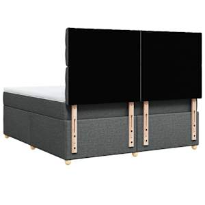 Box spring postel s matrací tmavě šedá 180x200 cm textil - obrázek 8