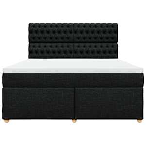 Box spring postel s matrací černá 180x200 cm textil - obrázek 6