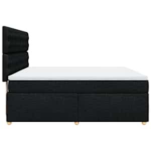 Box spring postel s matrací černá 180x200 cm textil - obrázek 7