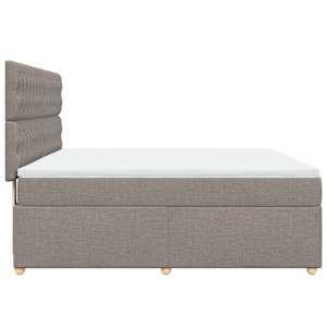 Box spring postel s matrací taupe 180x200 cm textil - obrázek 7
