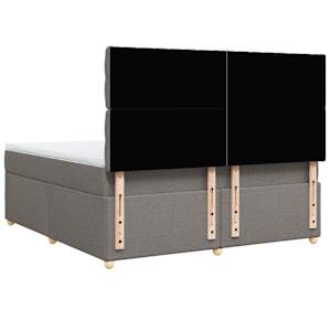 Box spring postel s matrací taupe 180x200 cm textil - obrázek 8