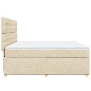 Box spring postel s matrací krémová 180x200 cm textil - obrázek 7