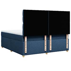 Box spring postel s matrací modrá 180x200 cm textil - obrázek 8