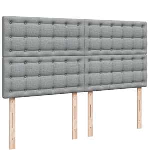 Box spring postel s matrací světle šedá 180 x 200 cm textil - obrázek 9