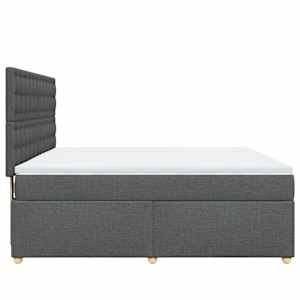 Box spring postel s matrací tmavě šedá 180x200 cm textil - obrázek 7
