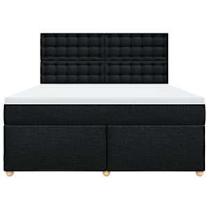 Box spring postel s matrací černá 180x200 cm textil - obrázek 6