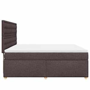 Box spring postel s matrací tmavě hnědá 180x200 cm textil - obrázek 7