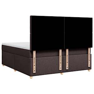 Box spring postel s matrací tmavě hnědá 180x200 cm textil - obrázek 8