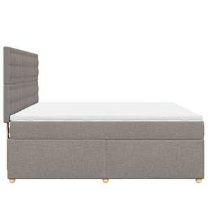 Box spring postel s matrací taupe 180x200 cm textil - obrázek 7