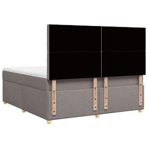 Box spring postel s matrací taupe 180x200 cm textil - obrázek 8