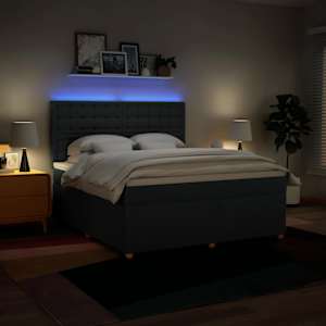 Box spring postel s matrací modrá 180x200 cm textil - obrázek 5