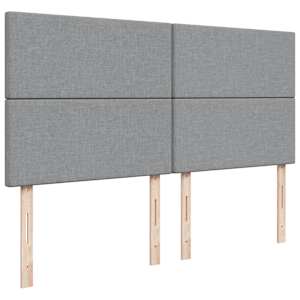 Box spring postel s matrací světle šedá 200 x 200 cm textil - obrázek 9