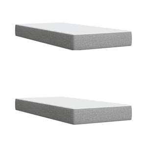 Box spring postel s matrací světle šedá 200 x 200 cm textil - obrázek 11