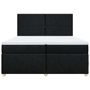 Box spring postel s matrací černá 200x200 cm textil - obrázek 6