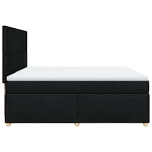 Box spring postel s matrací černá 200x200 cm textil - obrázek 7