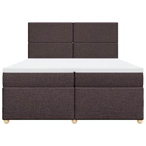 Box spring postel s matrací tmavě hnědá 200x200 cm textil - obrázek 6