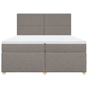 Box spring postel s matrací taupe 200x200 cm textil - obrázek 6