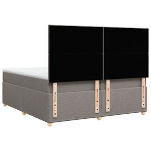 Box spring postel s matrací taupe 200x200 cm textil - obrázek 8