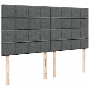 Box spring postel s matrací tmavě šedá 200x200 cm textil - obrázek 9