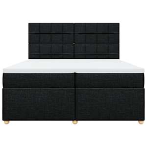 Box spring postel s matrací černá 200x200 cm textil - obrázek 6