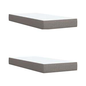 Box spring postel s matrací taupe 200x200 cm textil - obrázek 11