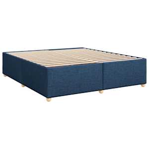 Box spring postel s matrací modrá 200x200 cm textil - obrázek 10