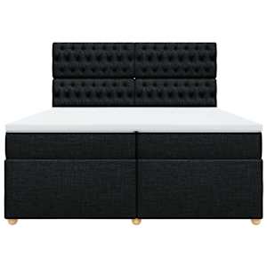 Box spring postel s matrací černá 200x200 cm textil - obrázek 6