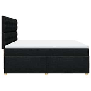 Box spring postel s matrací černá 200x200 cm textil - obrázek 7