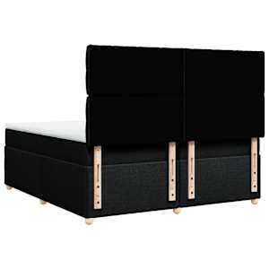 Box spring postel s matrací černá 200x200 cm textil - obrázek 8