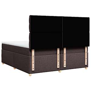 Box spring postel s matrací tmavě hnědá 200x200 cm textil - obrázek 8