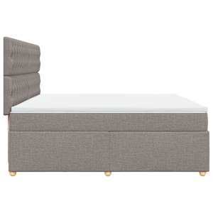 Box spring postel s matrací taupe 200x200 cm textil - obrázek 7