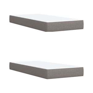 Box spring postel s matrací taupe 200x200 cm textil - obrázek 11