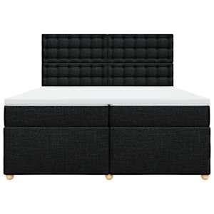 Box spring postel s matrací černá 200x200 cm textil - obrázek 6