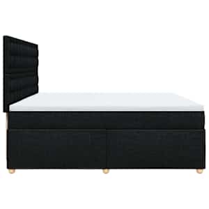 Box spring postel s matrací černá 200x200 cm textil - obrázek 7